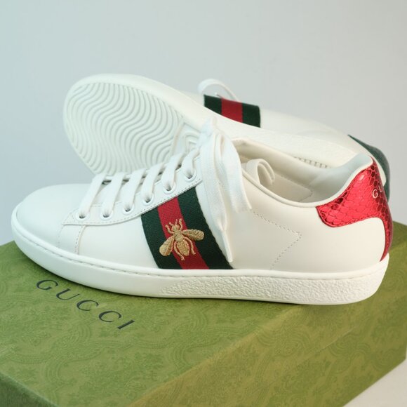 Gucci Ace Bee Sneakers, White, EU 35 - Picture 7 of 9